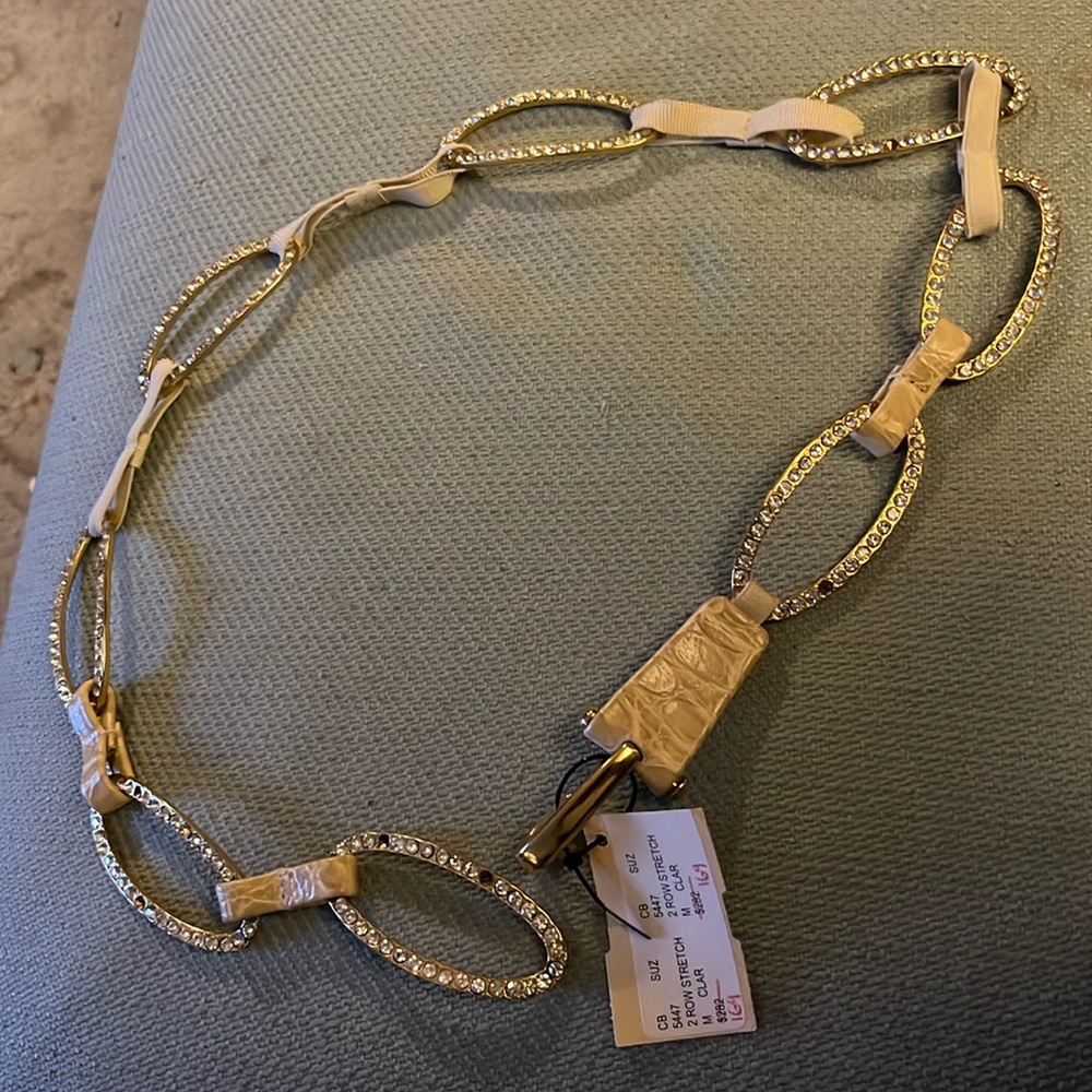 Suzi oher rhinestone and snake skin belt